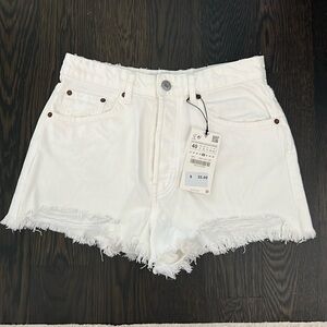 White Zara Jean Shorts